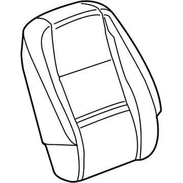 GM 42386979 Seat Back Cover, Black, Front 42386979 GM Seat Back Cover, Black, Front Illustration 1 of 1