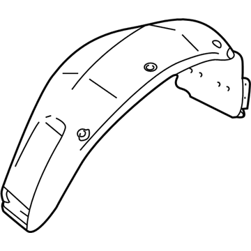 GM 30027702 Wheelhouse Liner, Passenger Side 30027702 GM Wheelhouse Liner, Passenger Side Illustration 1 of 1