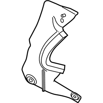 GM 92267814 Air Inlet Baffle 92267814 GM Air Inlet Baffle Illustration 1 of 1