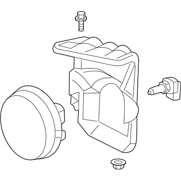 GM 15190984 Fog Lamp Assembly, Front Driver Side 15190984 GM Fog Lamp Assembly, Front Driver Side Illustration 1 of 1