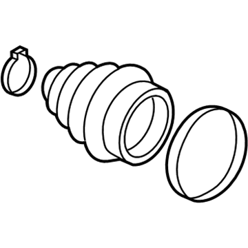GM 19210864 Outer CV Joint Boot, Front 19210864 GM Outer CV Joint Boot, Front Illustration 1 of 1