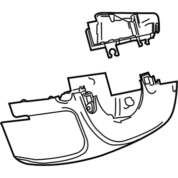 GM 9066081 Lower Column Cover, Black 9066081 GM Lower Column Cover, Black Illustration 1 of 1