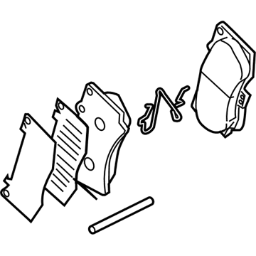 GM 19356362 Brake Pads, Front 19356362 GM Brake Pads, Front Illustration 1 of 1