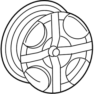 9595841 GM Wheel, Alloy, Medium Gray Illustration 1 of 1