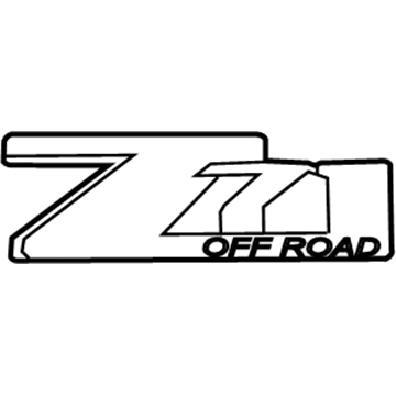 GM 84297542 Decal, Outer 84297542 GM Decal, Outer Illustration 1 of 1