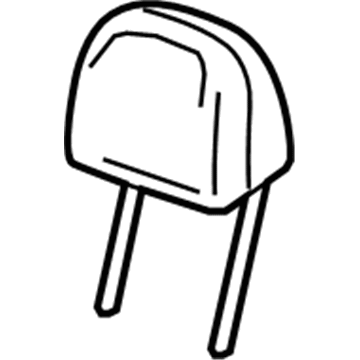 GM 23155385 Headrest, Black 23155385 GM Headrest, Black Illustration 1 of 1