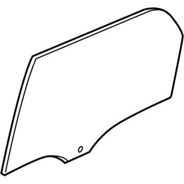 GM 10395106 Door Glass, Rear Passenger Side 10395106 GM Door Glass, Rear Passenger Side Illustration 1 of 1