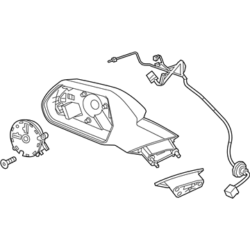 GM 84788172 Mirror Assembly, Rear Passenger Side 84788172 GM Mirror Assembly, Rear Passenger Side Illustration 1 of 1
