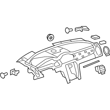 GM 22798300 Upper Dash Panel 22798300 GM Upper Dash Panel Illustration 1 of 1