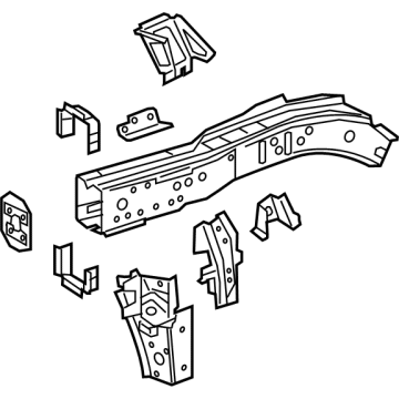 GM 84526299 Front Rail, Passenger Side 84526299 GM Front Rail, Passenger Side Illustration 1 of 1