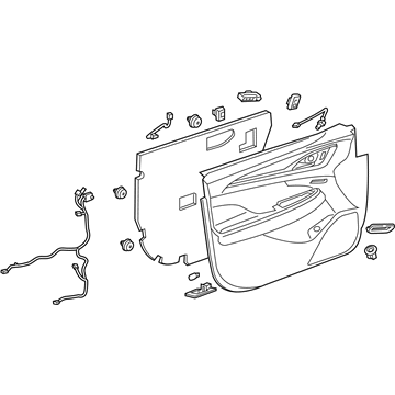 GM 26228657 Door Trim Panel, Front Passenger Side 26228657 GM Door Trim Panel, Front Passenger Side Illustration 1 of 1