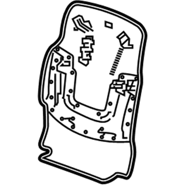 GM 84017588 Seat Back Cover, Black, Front 84017588 GM Seat Back Cover, Black, Front Illustration 1 of 1