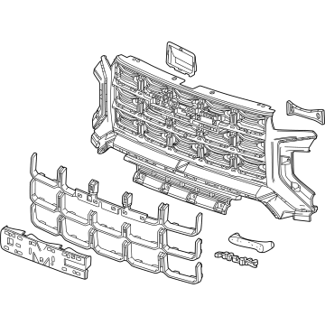 GM 85612249 Grille Assembly, Black, Front 85612249 GM Grille Assembly, Black, Front Illustration 1 of 1