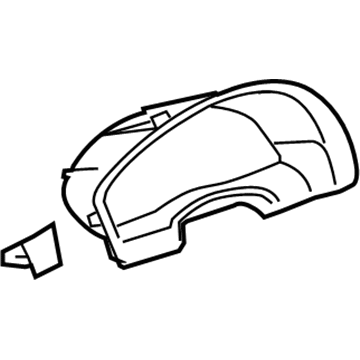 GM 15208667 Cluster Bezel 15208667 GM Cluster Bezel Illustration 1 of 1