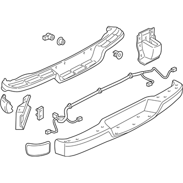 GM 84548046 Bumper Assembly, Black 84548046 GM Bumper Assembly, Black Illustration 1 of 1