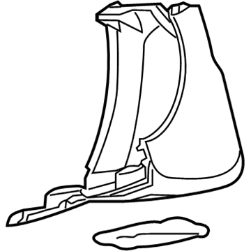 GM 15263049 Lower Column Cover, Passenger Side 15263049 GM Lower Column Cover, Passenger Side Illustration 1 of 1