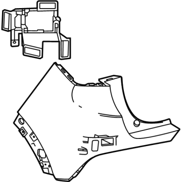 GM 42766371 Side Cover, Rear Upper Driver Side 42766371 GM Side Cover, Rear Upper Driver Side Illustration 1 of 1