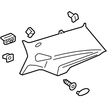 GM 42347842 Upper Quarter Trim, Passenger Side 42347842 GM Upper Quarter Trim, Passenger Side Illustration 1 of 1