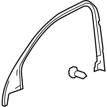 GM 20894967 Upper Trim, Front Passenger Side 20894967 GM Upper Trim, Front Passenger Side Illustration 1 of 1