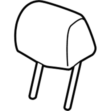 GM 20924257 Headrest, Outer, Titanium, Rear 20924257 GM Headrest, Outer, Titanium, Rear Illustration 1 of 1