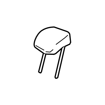 84724374 GM Headrest, Black, Rear Illustration 1 of 1