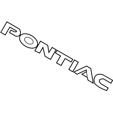 Pontiac 92172004 Nameplate