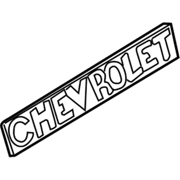 GM 10237582 Nameplate 10237582 GM Nameplate Illustration 1 of 1