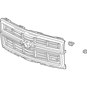 GM 23259621 Grille, Front 23259621 GM Grille, Front Illustration 1 of 1