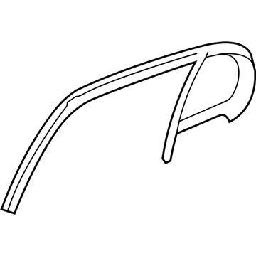 GM 25775581 Glass & Frame, Rear Passenger Side 25775581 GM Glass & Frame, Rear Passenger Side Illustration 1 of 1