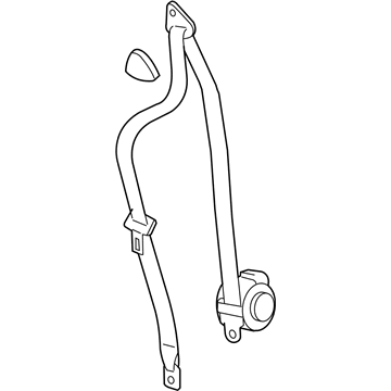 25782145 GM Lap & Shoulder Belt, Black, Passenger Side Illustration 1 of 1