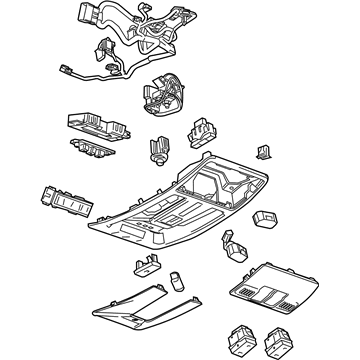 GM 22770247 Overhead Console, Titanium 22770247 GM Overhead Console, Titanium Illustration 1 of 1