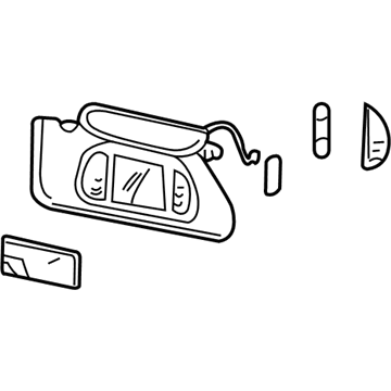 GM 88954976 Sunvisor, Gray 88954976 GM Sunvisor, Gray Illustration 1 of 1