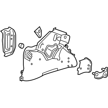 GM 84343190 Inner Wheelhouse, Rear Passenger Side 84343190 GM Inner Wheelhouse, Rear Passenger Side Illustration 1 of 1