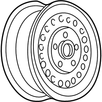 GM 9591875 Wheel, Steel 9591875 GM Wheel, Steel Illustration 1 of 1