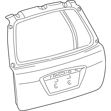 GM 88969763 Lift Gate 88969763 GM Lift Gate Illustration 1 of 1