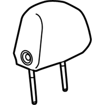 GM 23248110 Headrest, Black, Front 23248110 GM Headrest, Black, Front Illustration 1 of 1