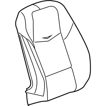 GM 23372889 Seat Back Cover, Black, Front 23372889 GM Seat Back Cover, Black, Front Illustration 1 of 1
