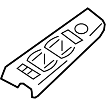 GM 22910937 Window Switch Bezel, Black Carbon, Front Driver Side 22910937 GM Window Switch Bezel, Black Carbon, Front Driver Side Illustration 1 of 1