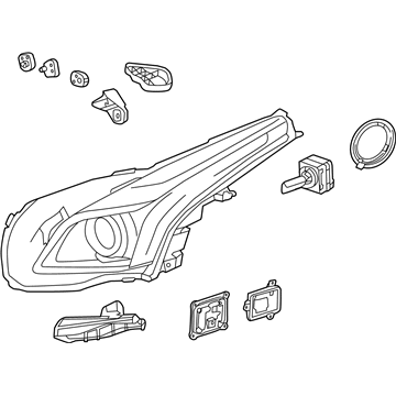 GM 23330244 Headlamp Assembly, Driver Side 23330244 GM Headlamp Assembly, Driver Side Illustration 1 of 1