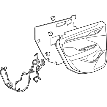26218861 GM Door Trim Panel, Rear Passenger Side Illustration 1 of 1