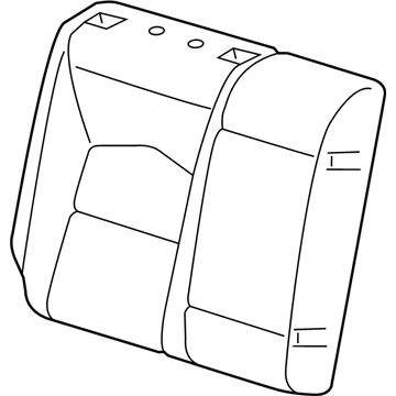 GM 86568580 Seat Back Cover, Black, Passenger Side 86568580 GM Seat Back Cover, Black, Passenger Side Illustration 1 of 1