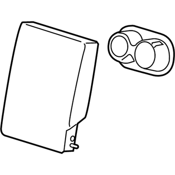 GM 85120060 Armrest, Black, Passenger Side 85120060 GM Armrest, Black, Passenger Side Illustration 1 of 1