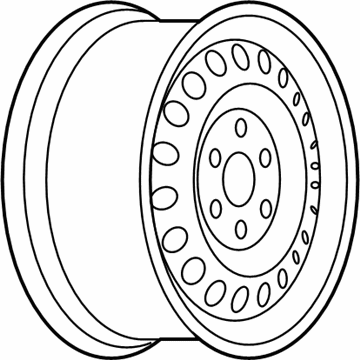 GM 9593405 Spare Wheel 9593405 GM Spare Wheel Illustration 1 of 1
