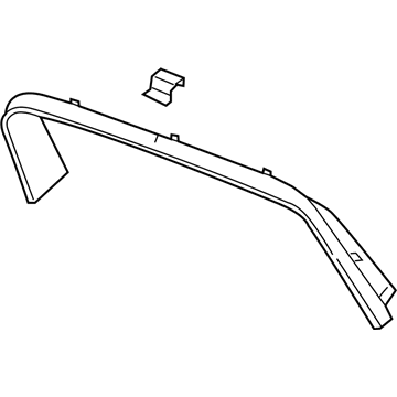 84157438 GM Upper Gate Trim, Black, Rear Illustration 1 of 1