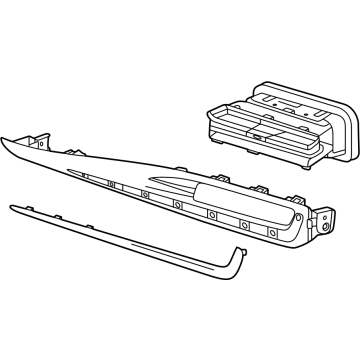 42841745 GM Applique, Instrument Panel Trim, Piano Black, Lower Illustration 1 of 1