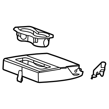 84945298 GM Armrest, Black, Rear Center Illustration 1 of 1