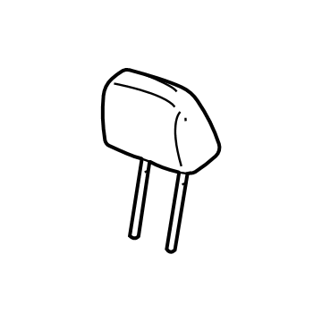 84945841 GM Headrest, Black Illustration 1 of 1