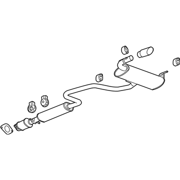 GM 20818630 Muffler & Pipe 20818630 GM Muffler & Pipe Illustration 1 of 1