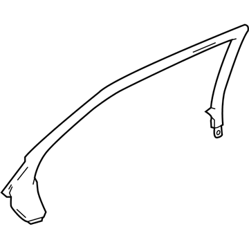 23456476 GM Upper Molding, Rear Driver Side Illustration 1 of 1