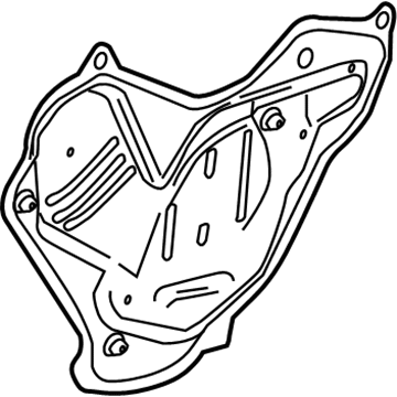 GM 84242134 Water Deflector, Inner Passenger Side 84242134 GM Water Deflector, Inner Passenger Side Illustration 1 of 1
